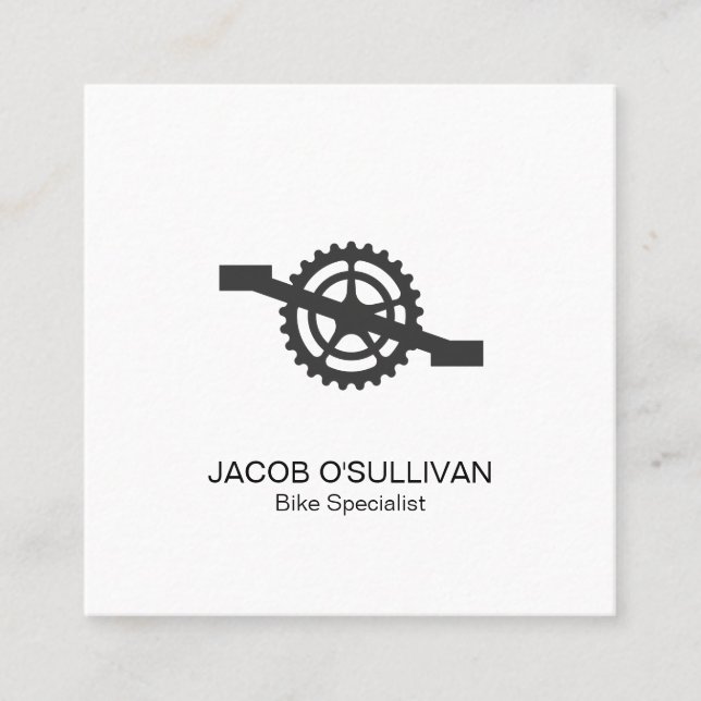 Bicycle Bike Repair Cyclist Square Business Card (Front)