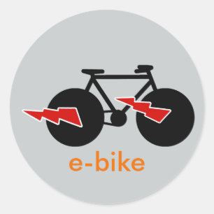 bicycle - biking + bike classic round sticker