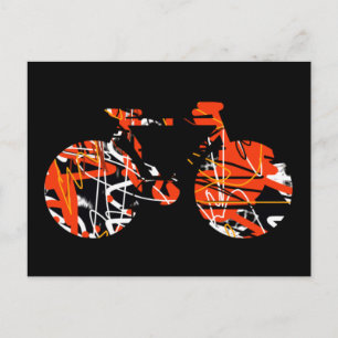 bicycle - biking + bike postcard