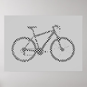bicycle - biking + bike poster