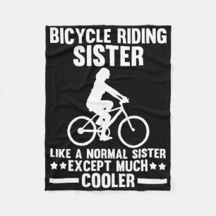 Bicycle Biking Sister Cycling Mountain Biking Cycl Fleece Blanket