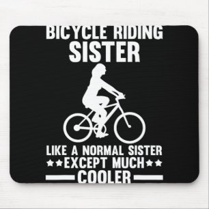 Bicycle Biking Sister Cycling Mountain Biking Cycl Mouse Pad