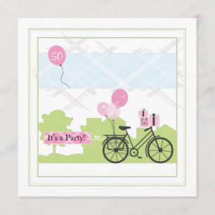 Bicycle Birthday Party Invitation