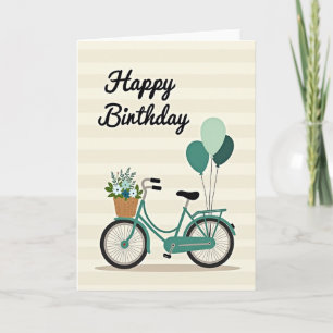 Bicycle Blooms Birthday Card
