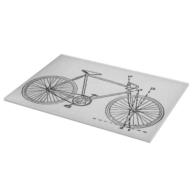 Bicycle Blueprint Cutting Board (Corner)