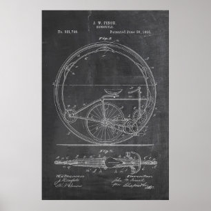 Bicycle Blueprint Poster