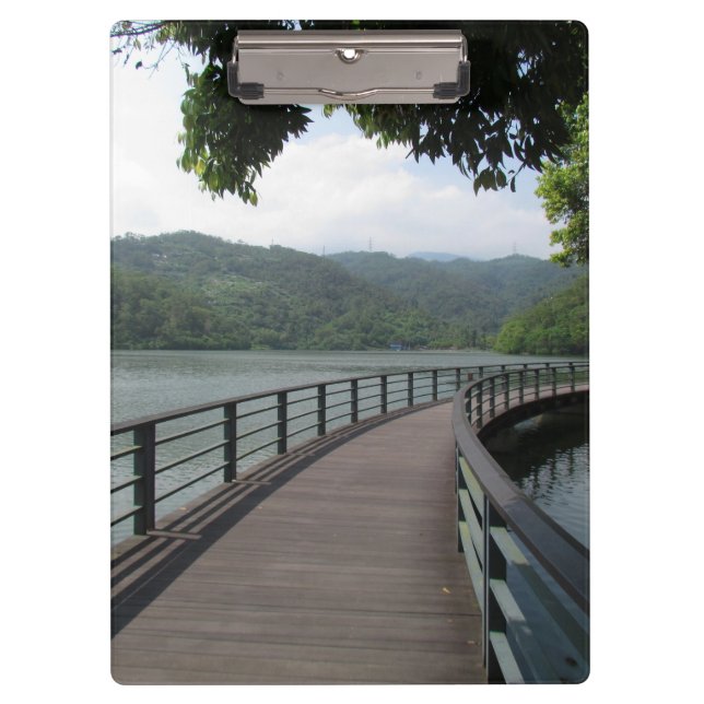 Bicycle Bridge Over Water Clipboard (Front)