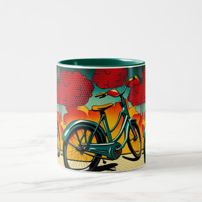 Bicycle Brilliance Two-Tone Coffee Mug (Center)