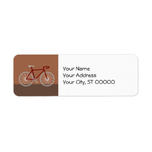 Bicycle - brown return address label
