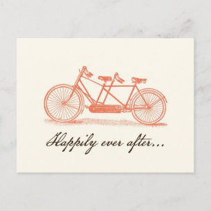 Bicycle Built For Two Save the Date Postcard