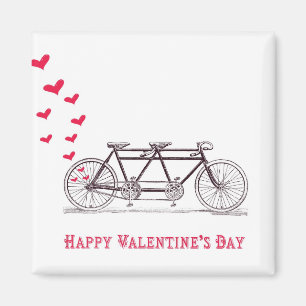 Bicycle Built for Two Valentine's Day Magnet