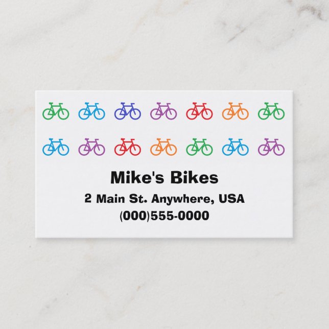"Bicycle" Business Cards (Front)