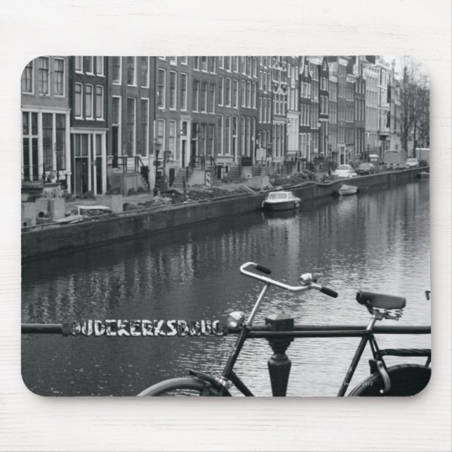 Bicycle by Canal Mouse Pad (Front)