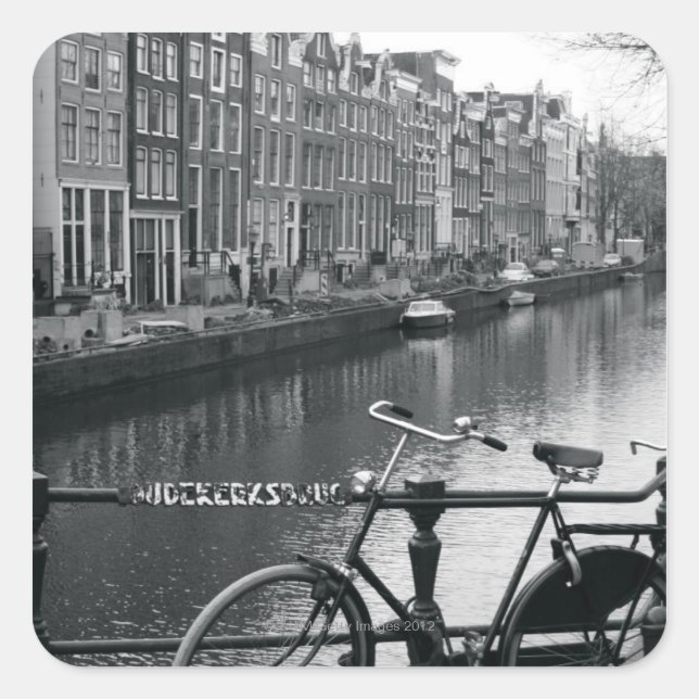 Bicycle by Canal Square Sticker (Front)