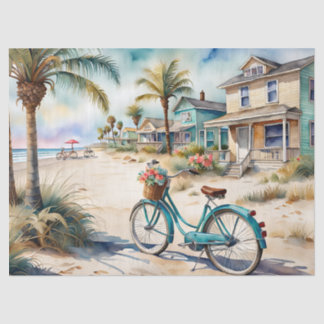 Bicycle by the Beach Tissue Paper