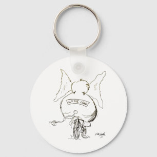 Bicycle Cartoon 1078 Key Ring