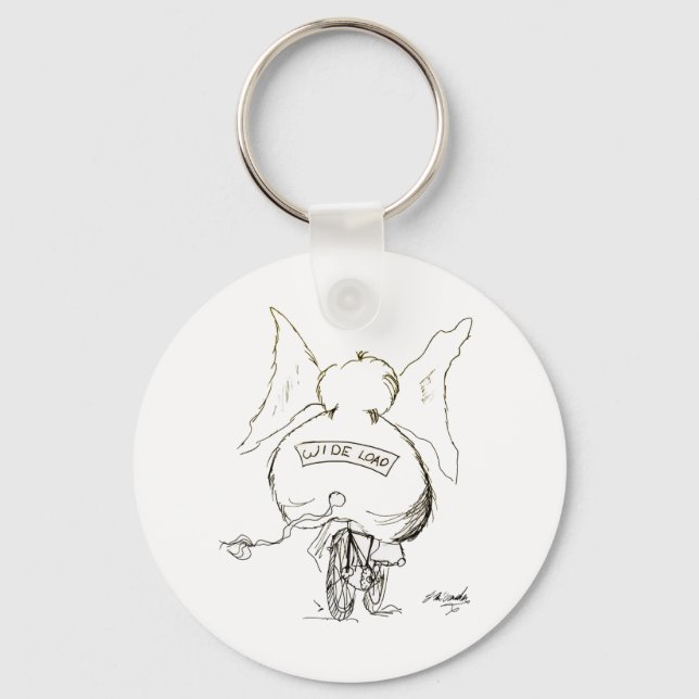 Bicycle Cartoon 1078 Key Ring (Front)
