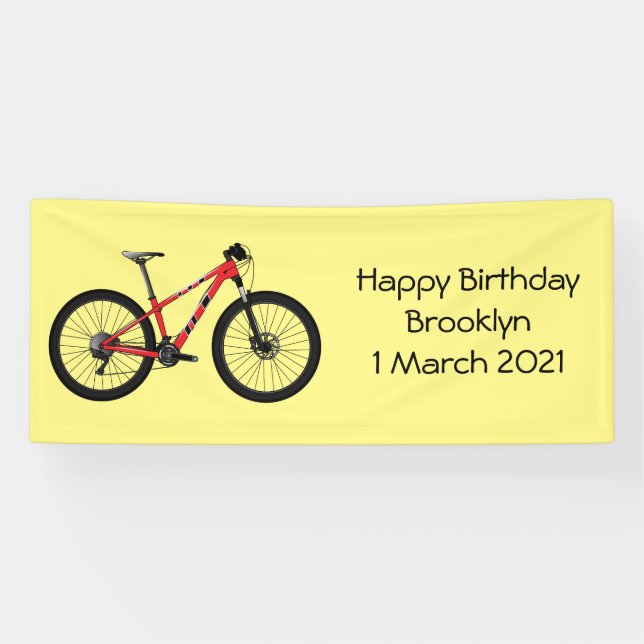 Bicycle cartoon illustration banner (Horizontal)