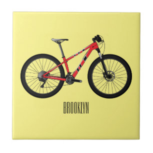 Bicycle cartoon illustration ceramic tile