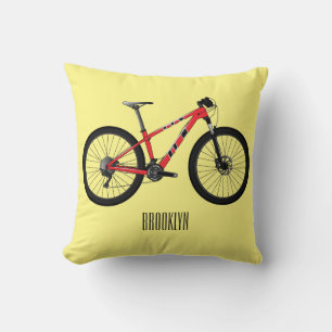 Bicycle cartoon illustration cushion