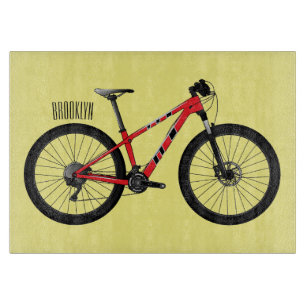 Bicycle cartoon illustration cutting board