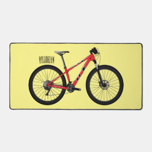 Bicycle cartoon illustration desk mat