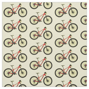 Bicycle cartoon illustration fabric
