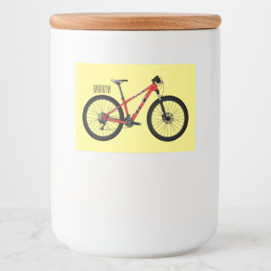 Bicycle cartoon illustration food label