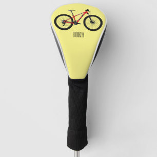 Bicycle cartoon illustration golf head cover