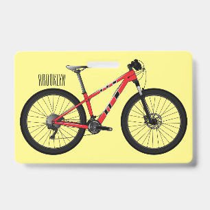 Bicycle cartoon illustration ID badge
