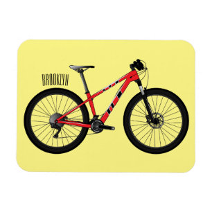 Bicycle cartoon illustration magnet