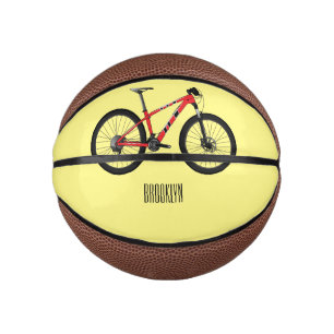 Bicycle cartoon illustration mini basketball