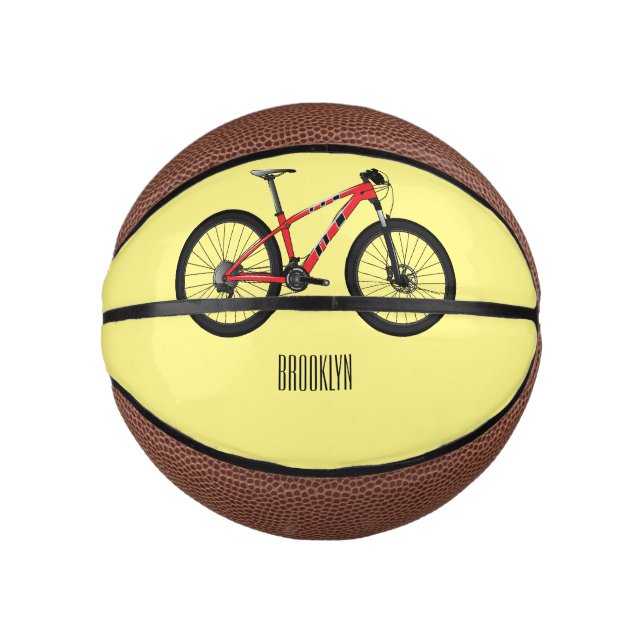 Bicycle cartoon illustration mini basketball (Front)