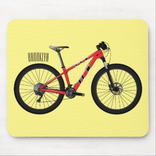Bicycle cartoon illustration mouse pad