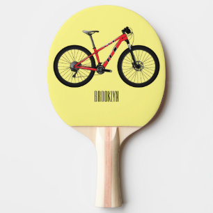 Bicycle cartoon illustration ping pong paddle