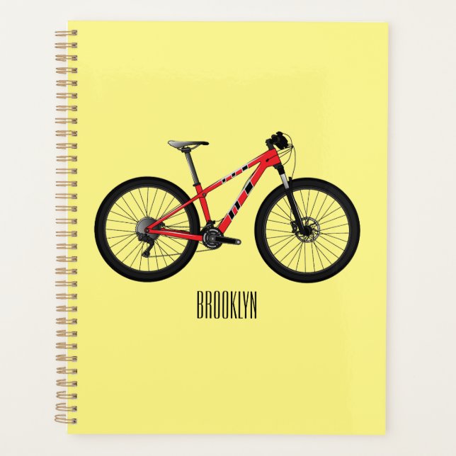 Bicycle cartoon illustration planner (Front)