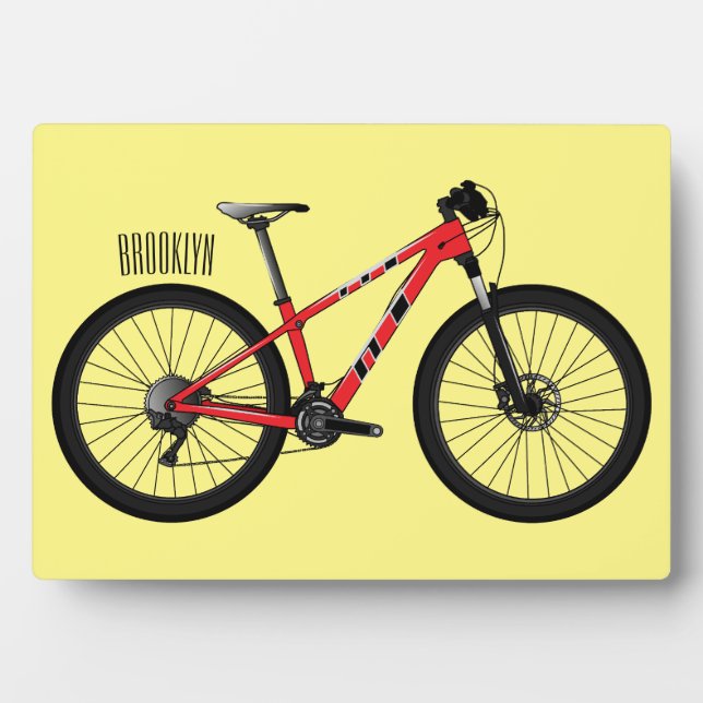 Bicycle cartoon illustration plaque (Front)