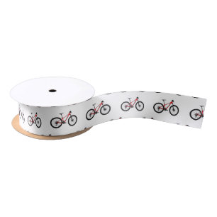 Bicycle cartoon illustration satin ribbon