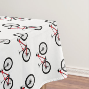 Bicycle cartoon illustration tablecloth