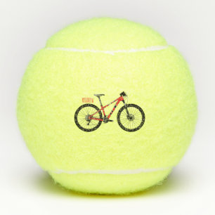 Bicycle cartoon illustration tennis balls