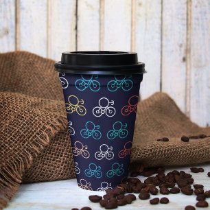 Bicycle Cartoon Pattern Paper Cups