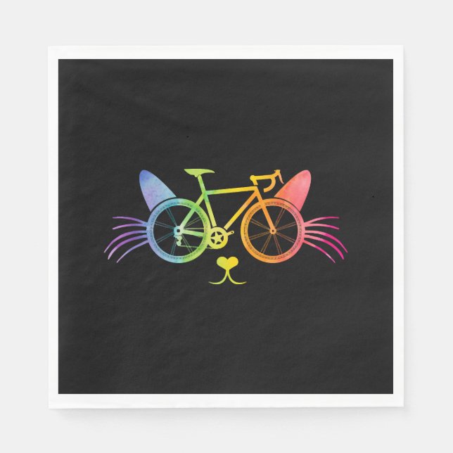 Bicycle Cat Lgbt Napkin (Front)