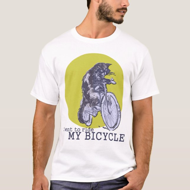 Bicycle Cat T-Shirt (Front)