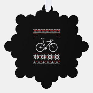 Bicycle Christmas Holiday Tree Decoration Card