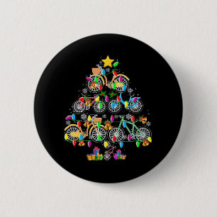 Bicycle Christmas Tree Funny Biker Bicyclist 6 Cm Round Badge