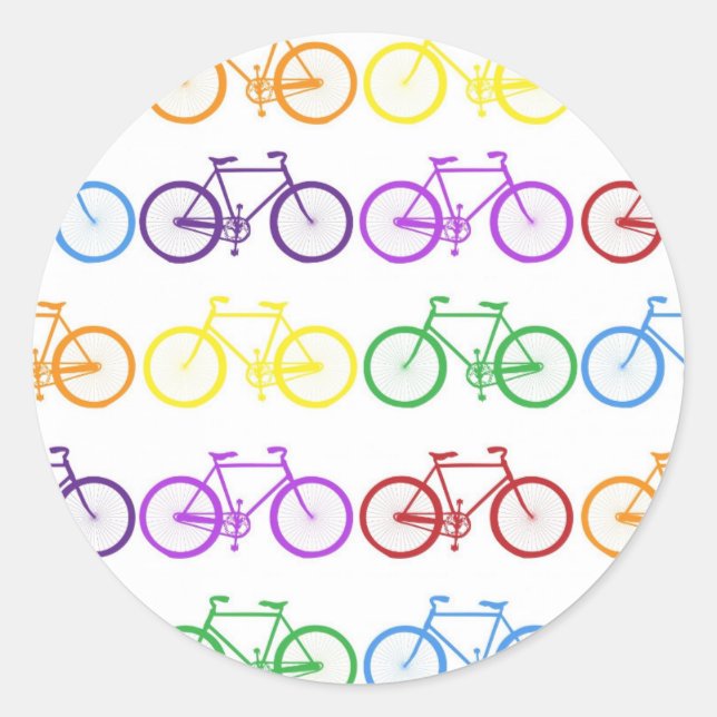 bicycle classic round sticker (Front)