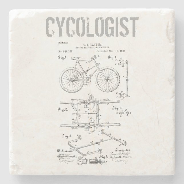 BICYCLE COUPLER PATENT _ CIRCA 1906 STONE COASTER (Front)