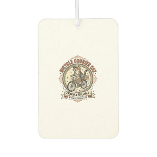 Bicycle Courier Cat Bicycle Courier Cat Vintage Ve Car Air Freshener