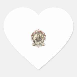 Bicycle Courier Cat Bicycle Courier Cat Vintage Ve Heart Sticker