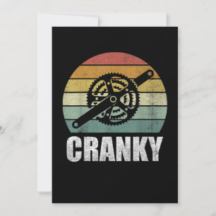 Bicycle Cranky Gifts Cycling Lovers Cranky Thank You Card